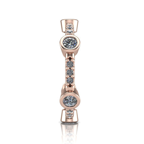 Amaya - Women's 14k Gold Diamond Wedding Ring 14K Rose Gold - Natural Diamond