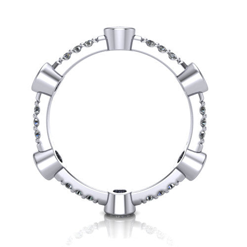 Amaya - Women's 14k Gold Diamond Wedding Ring 14K White Gold - Natural Diamond