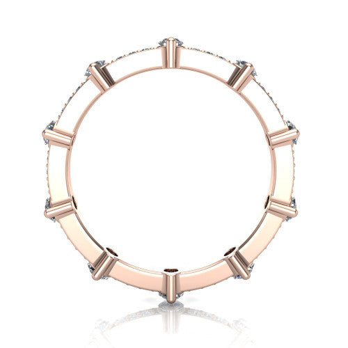 Bailey - Women's 14k Gold Diamond Wedding Ring 14K Rose Gold - Natural Diamond