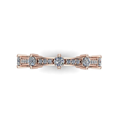 Bailey - Women's 14k Gold Diamond Wedding Ring 14K Rose Gold - Natural Diamond