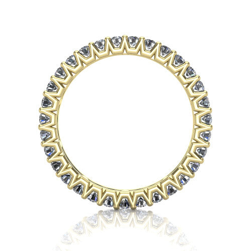 Alba - Women's 14k Gold Round Diamond Eternity Band 14K Yellow Gold - Natural Diamond