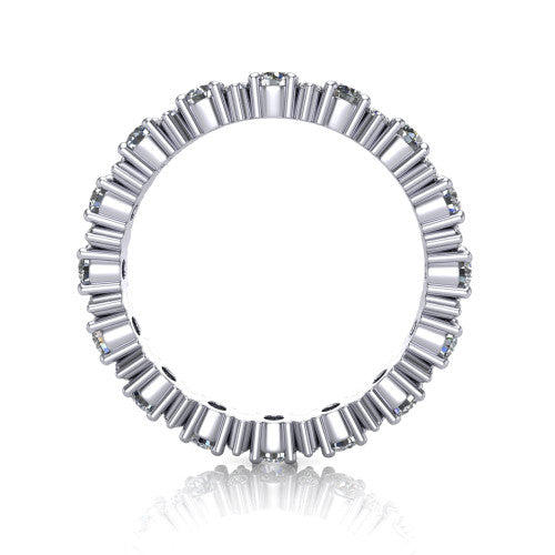 Morgan - Women's 14k Gold Eternity Diamond Wedding Ring 14K White Gold - Natural Diamond