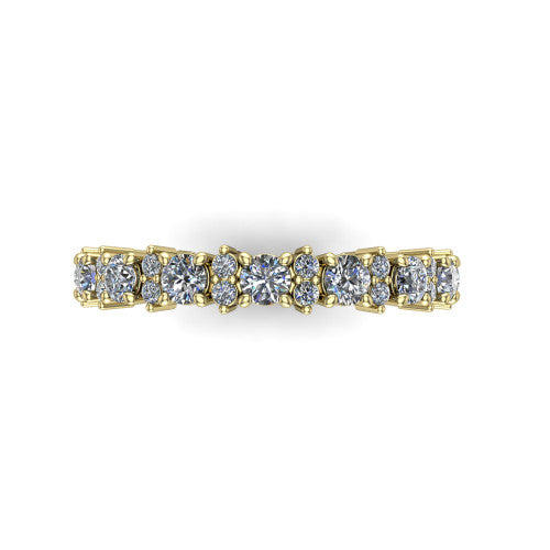 Morgan - Women's 14k Gold Eternity Diamond Wedding Ring 14K Yellow Gold - Natural Diamond