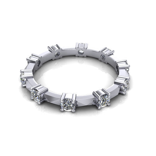 Sutton - Women's 14k Gold Eternity Diamond Wedding Ring 14K White Gold - Natural Diamond