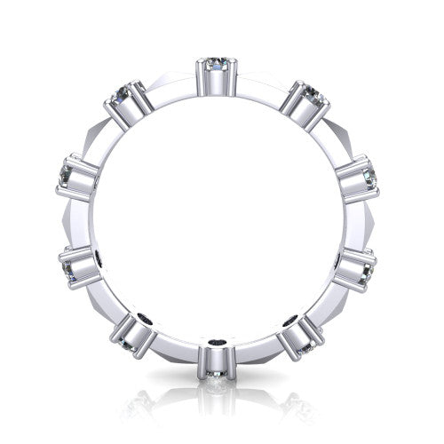 Sutton - Women's 14k Gold Eternity Diamond Wedding Ring 14K White Gold - Natural Diamond