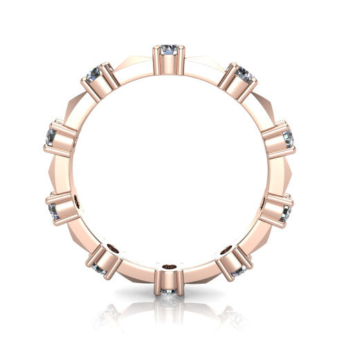Sutton - Women's 14k Gold Eternity Diamond Wedding Ring 14K Rose Gold - Natural Diamond