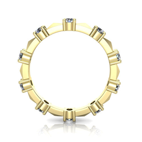 Sutton - Women's 14k Gold Eternity Diamond Wedding Ring 14K Yellow Gold - Natural Diamond