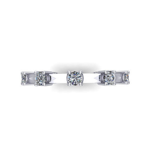 Sutton - Women's 14k Gold Eternity Diamond Wedding Ring 14K White Gold - Natural Diamond
