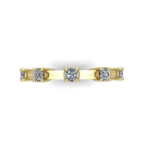 Sutton - Women's 14k Gold Eternity Diamond Wedding Ring 14K Yellow Gold - Natural Diamond