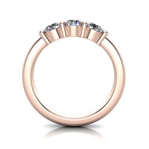 Lila -  Women's 14k Gold Diamond Wedding Ring 14K Rose Gold - Natural Diamond