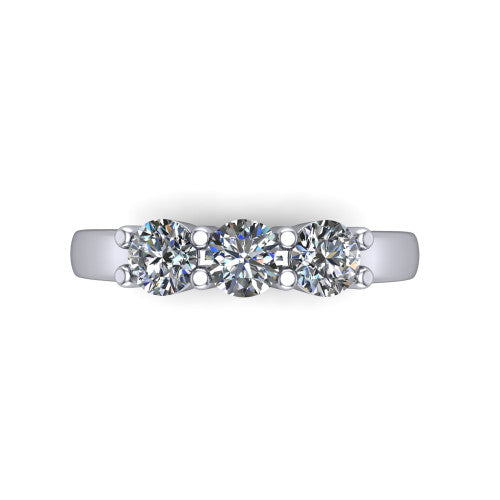 Lila -  Women's 14k Gold Diamond Wedding Ring 14K White Gold - Natural Diamond