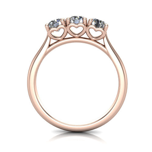 Oakley - Women's 14k Gold Diamond Wedding Ring 14K Rose Gold - Natural Diamond