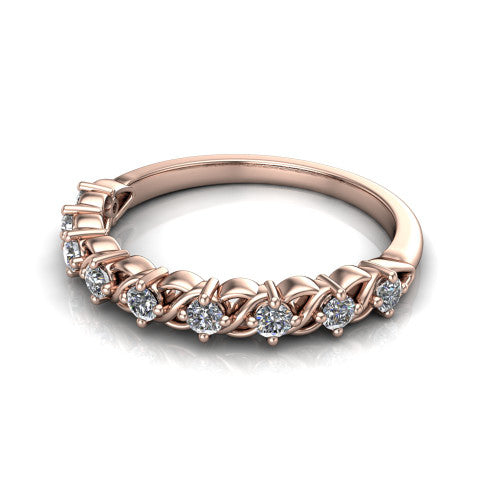 Alani - Women's 14k Gold Diamond Wedding Ring 14K Rose Gold - Natural Diamond