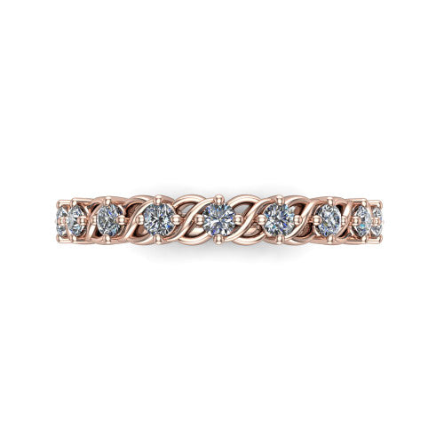 Alani - Women's 14k Gold Diamond Wedding Ring 14K Rose Gold - Natural Diamond