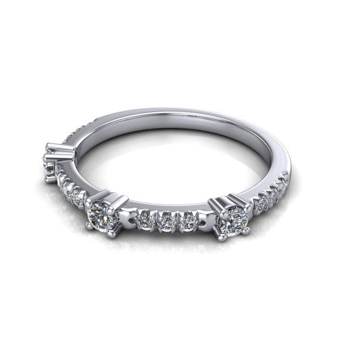 Kehlani - Women's 14k Gold Diamond Wedding Ring 14K White Gold - Natural Diamond