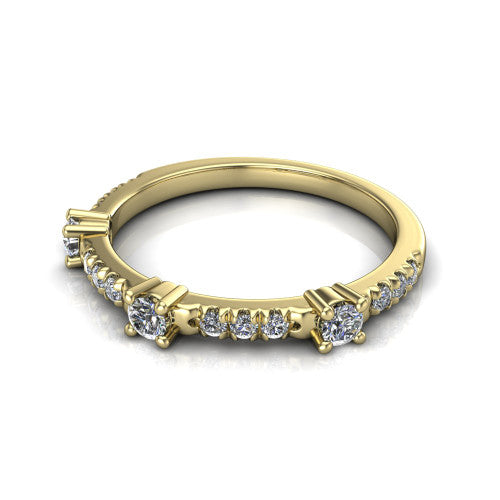 Kehlani - Women's 14k Gold Diamond Wedding Ring 14K Yellow Gold - Natural Diamond
