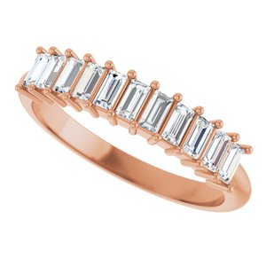 New Trends - Elodie - 14K Rose Gold 1/2 CTW Natural Diamond Anniversary Band