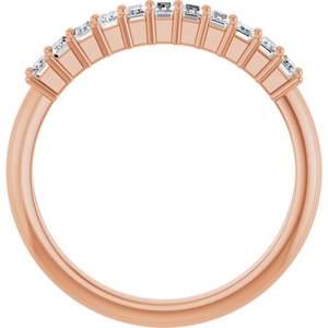 New Trends - Elodie - 14K Rose Gold 1/2 CTW Natural Diamond Anniversary Band