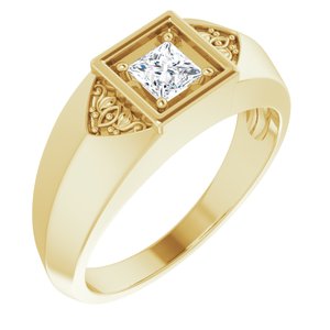 Hammered - Isaiah - 14K Yellow Gold 1/3 CTW Lab-Grown Diamond Band