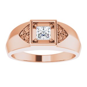 Hammered - Isaiah - 14K Rose Gold 1/3 CTW Lab-Grown Diamond Band
