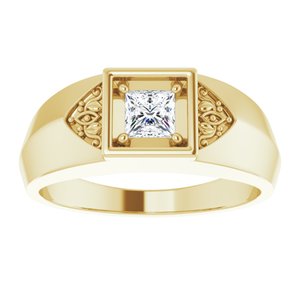 Hammered - Isaiah - 14K Yellow Gold 1/3 CTW Lab-Grown Diamond Band