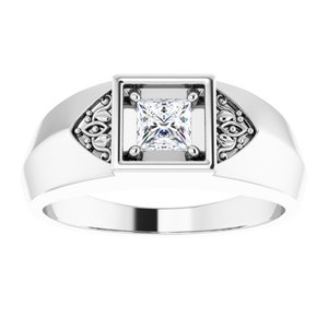 Hammered - Isaiah - 14K White Gold 1/3 CTW Lab-Grown Diamond Band