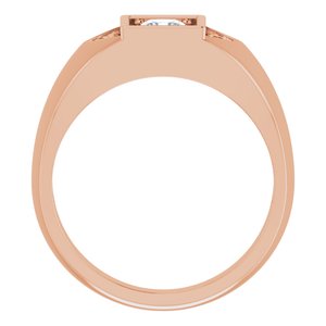Hammered - Isaiah - 14K Rose Gold 1/3 CTW Lab-Grown Diamond Band