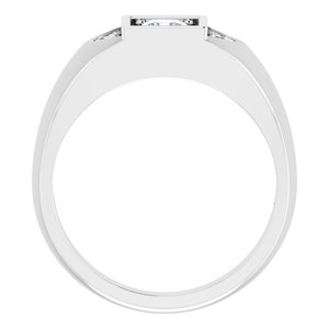 Hammered - Isaiah - 14K White Gold 1/3 CTW Lab-Grown Diamond Band
