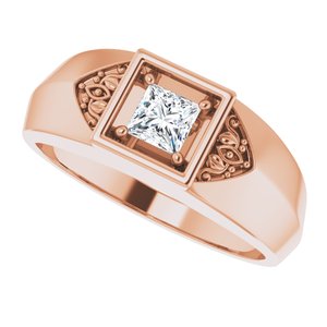 Hammered - Isaiah - 14K Rose Gold 1/3 CTW Lab-Grown Diamond Band
