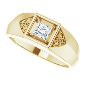 Hammered - Isaiah - 14K Yellow Gold 1/3 CTW Lab-Grown Diamond Band