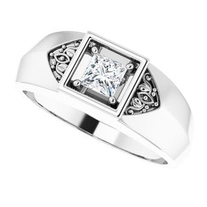 Hammered - Isaiah - 14K White Gold 1/3 CTW Lab-Grown Diamond Band