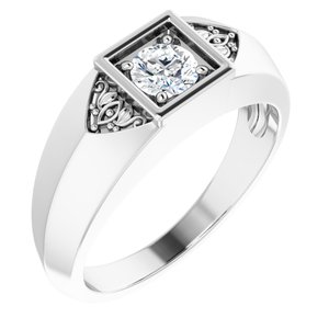 Hammered - Isaiah - Platinum 3/8 CTW Lab-Grown Diamond Band