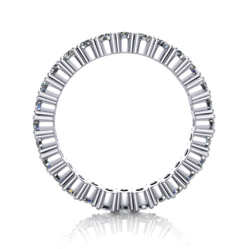 Ariel - Women's 14k Gold Eternity Diamond Wedding Ring 14K White Gold - Natural Diamond