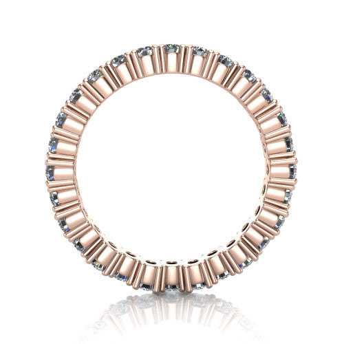 Ariel - Women's 14k Gold Eternity Diamond Wedding Ring 14K Rose Gold - Natural Diamond