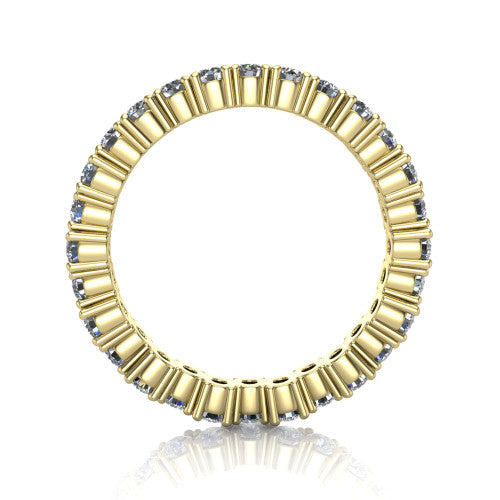 Ariel - Women's 14k Gold Eternity Diamond Wedding Ring 14K Yellow Gold - Natural Diamond