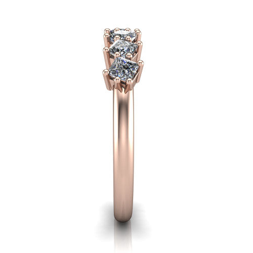 Lia -  Women's 14k Gold Diamond Wedding Ring 14K Rose Gold - Natural Diamond