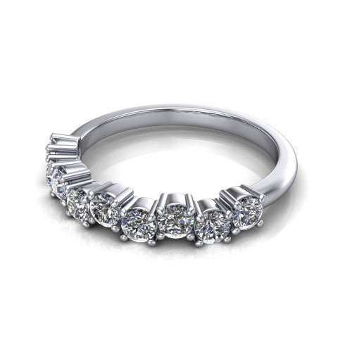 Blake diamond wedding band in 14K White Gold, three-quarter perspective view