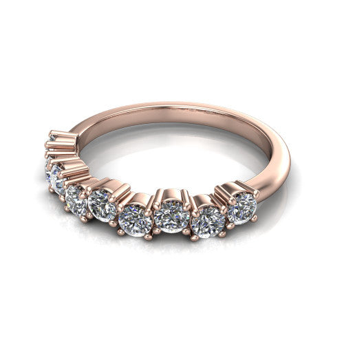 Blake diamond wedding band in 14K Rose Gold, three-quarter perspective view