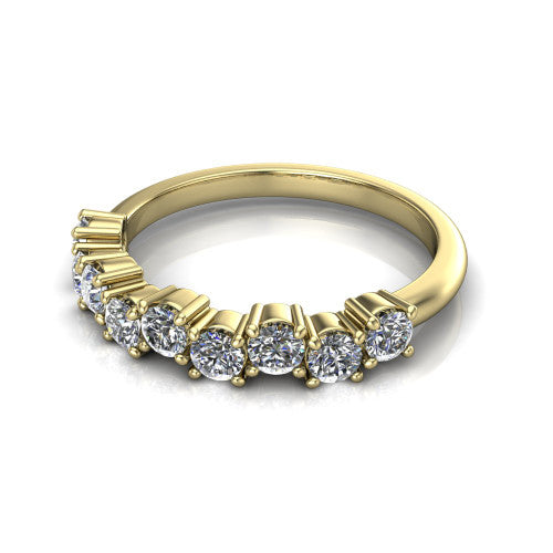 Blake diamond wedding band in 14K Yellow Gold, three-quarter perspective view
