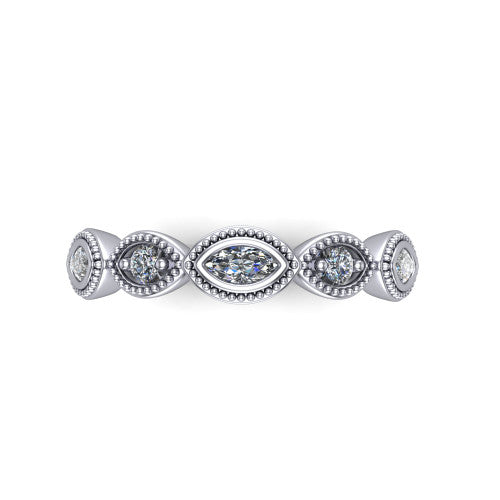 Taylor - Women's 14k Gold Diamond Wedding Ring 14K White Gold - Natural Diamond