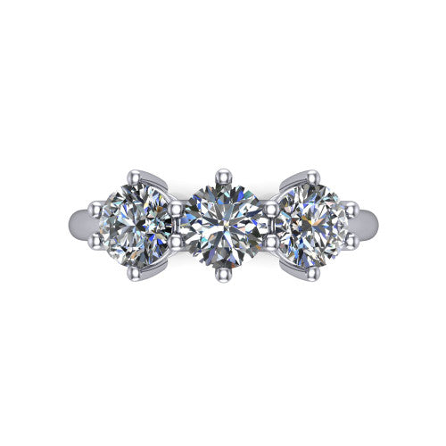 Celine - Women's 14k Gold Diamond Wedding Ring 14K White Gold - Natural Diamond