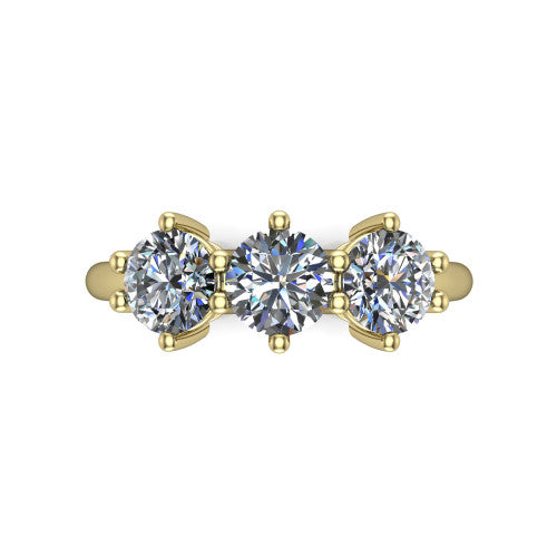 Celine - Women's 14k Gold Diamond Wedding Ring 14K Yellow Gold - Natural Diamond