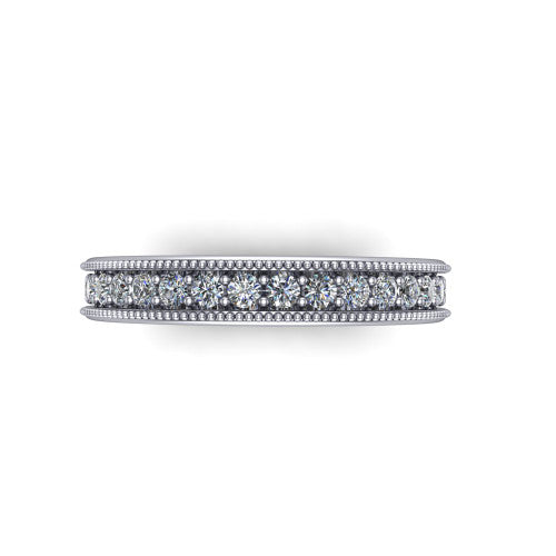 Clara - Women's 14k Gold Diamond Eternity Wedding Ring 14K White Gold - Natural Diamond