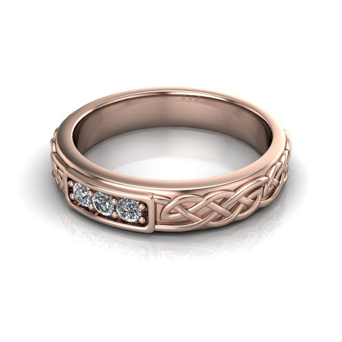 Felicity - Women's 14k Gold Diamond Eternity Wedding Ring 14K Rose Gold - Natural Diamond
