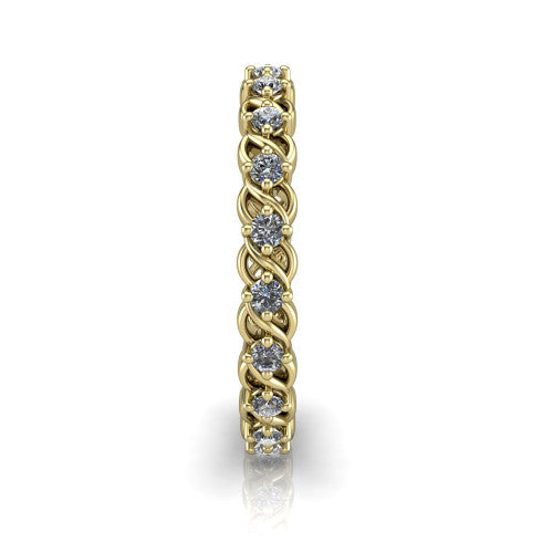 Carmen - Women's 14k Gold Diamond Eternity Wedding Ring 14K Yellow Gold - Natural Diamond