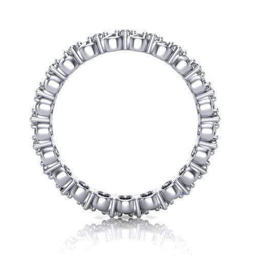 Carmen - Women's 14k Gold Diamond Eternity Wedding Ring 14K White Gold - Natural Diamond