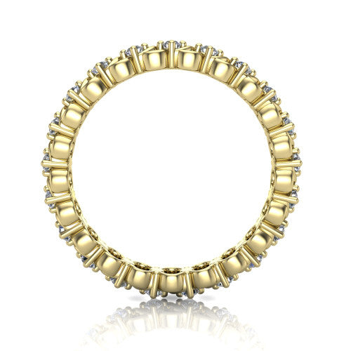 Carmen - Women's 14k Gold Diamond Eternity Wedding Ring 14K Yellow Gold - Natural Diamond