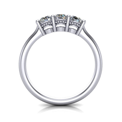 Julia - Women's 14k Gold Diamond Wedding Ring 14K White Gold - Natural Diamond