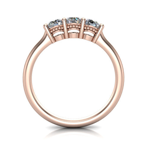 Julia - Women's 14k Gold Diamond Wedding Ring 14K Rose Gold - Natural Diamond