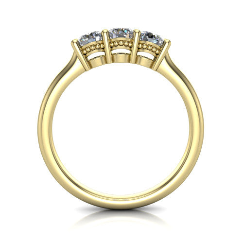 Julia - Women's 14k Gold Diamond Wedding Ring 14K Yellow Gold - Natural Diamond